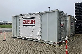 Zu sehen ist das Foto des PFAS-Kompakt der ZÜBLIN Umwelttechnik zur Reinigung von Sprinkleranlagen.