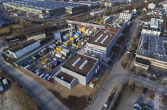 Zentrale der Züblin Umwelttechnik bei Stuttgart Luftbild unserer Zentrale in Markgröningen bei Stuttgart